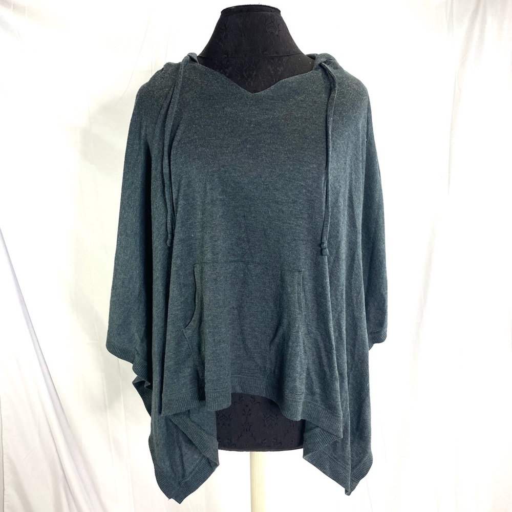 Indigo blue women’s poncho comfortable big